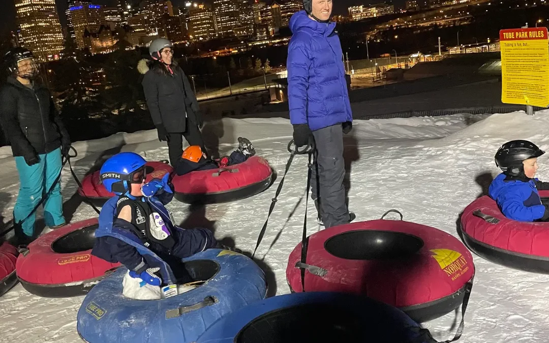 Feb 29 night of tubing at the Edmonton Ski Club!