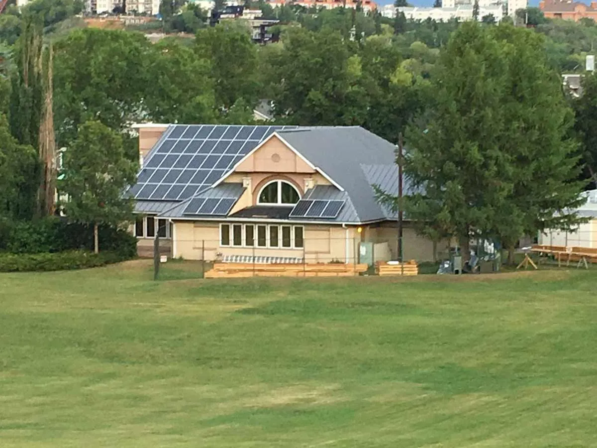Community Hall with Solar Panel